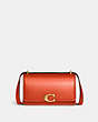 COACH®,BANDIT CROSSBODY BAG,Luxe Refined Calf Leather,Mini,Brass/Sun Orange,Front View
