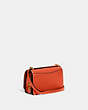 COACH®,BANDIT CROSSBODY BAG,Luxe Refined Calf Leather,Mini,Brass/Sun Orange,Angle View