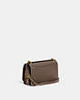 COACH®,BANDIT CROSSBODY BAG,Luxe Refined Calf Leather,Mini,Brass/Dark Stone,Angle View