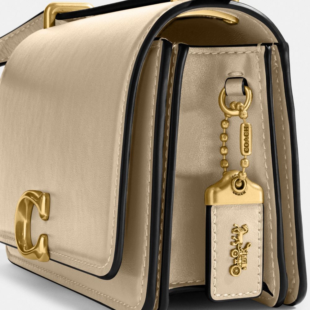 Coach Bandit Crossbody Bag in Brass Ivory Luxe Leather Design