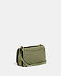 COACH®,BANDIT CROSSBODY BAG,Leather,Mini,Brass/Moss,Angle View