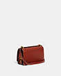 COACH®,BANDIT CROSSBODY BAG,Luxe Refined Calf Leather,Mini,Brass/Rust,Angle View