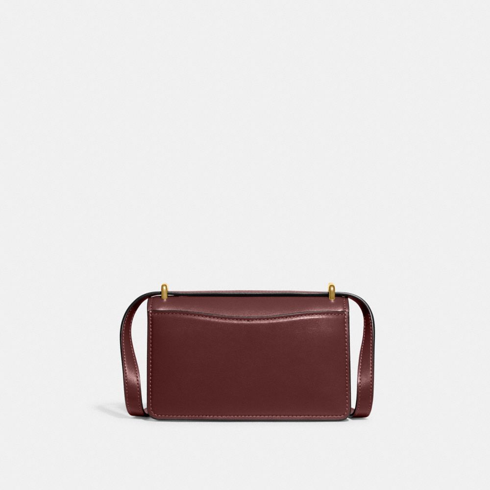 COACH®,Bandit Crossbody Bag,Leather,Crossbody,Metal,Logo,Pen Holder,Silver Metal,Casual,,Back View