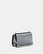 COACH®,BANDIT CROSSBODY BAG,Leather,Mini,Silver/Grey Blue,Angle View