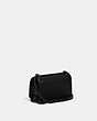 COACH®,BANDIT CROSSBODY BAG,Luxe Refined Calf Leather,Mini,Matte Black/Black,Angle View