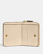 COACH®,COACH X MINT + SERF BILLFOLD WALLET,Polished Pebble Leather,Mini,Brass/Ivory Multi,Inside View,Top View