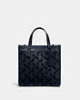 COACH®,FIELD TOTE 22 WITH HORSE AND CARRIAGE,Smooth Leather,Medium,Pewter/Midnight Navy,Front View