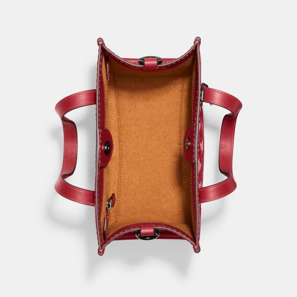 COACH®,Field Tote 22 With Horse And Carriage,Calfskin Leather,Suede,Leather,Tote,Logo,Stripe,Mixed Media,Color Block,Gusse...,Multi Color,Inside View,Top View