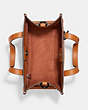 COACH®,FIELD TOTE 22 WITH HORSE AND CARRIAGE,Smooth Leather,Medium,Pewter/Butterscotch,Inside View,Top View