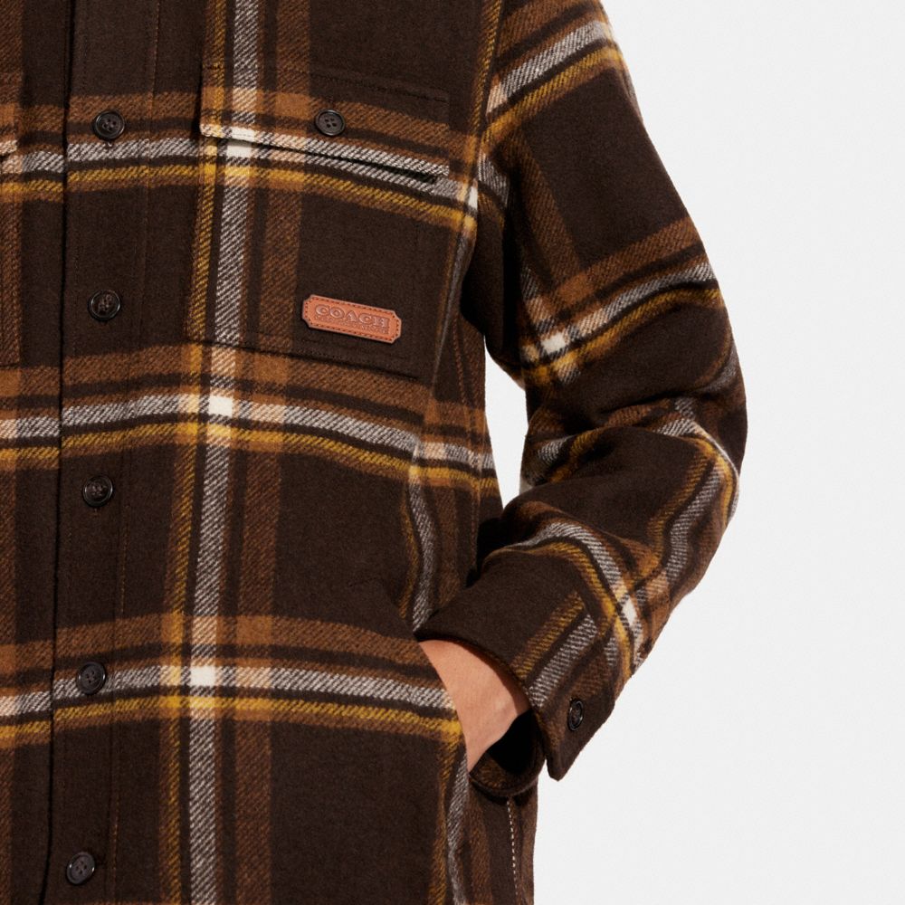 Coach plaid outlet jacket