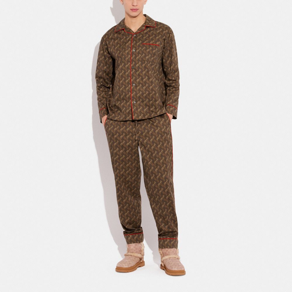 Pyjama Party Gucci Mickey Womens Cotton Pyjama Set - Brown