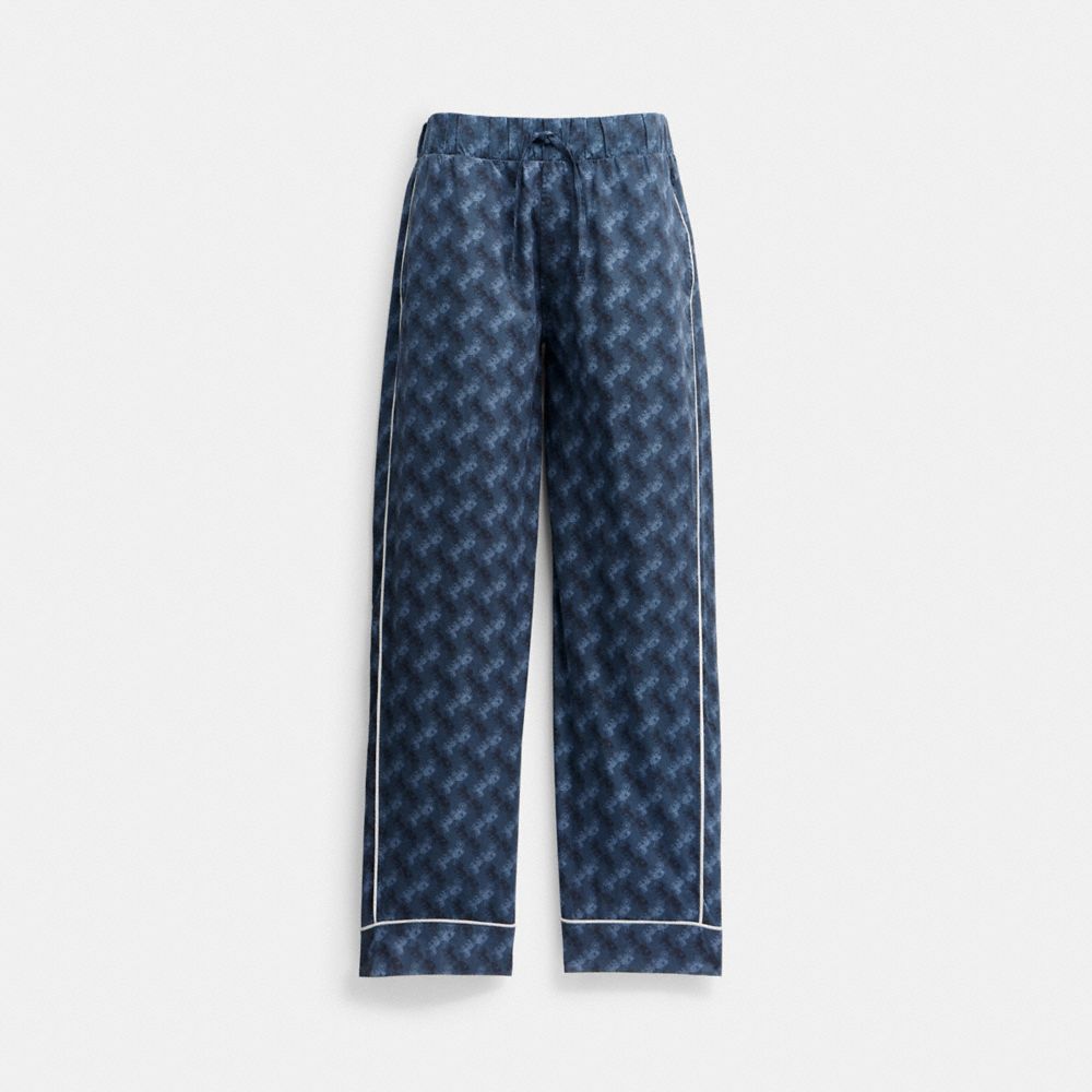 COACH®,PAJAMA BOTTOMS,Navy Multi,Front View