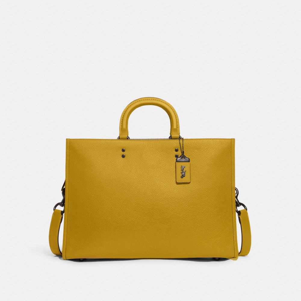 COACH®,SERVIETTE ROGUE EN CUIR RÉGÉNÉRATIF,Cuir,LIN CULTIVÉ,Front View