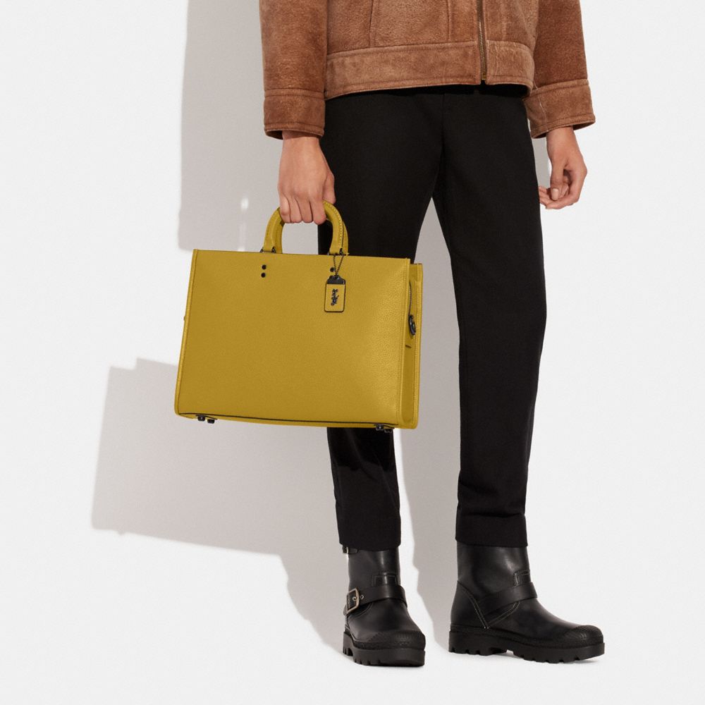 COACH®,Rogue Brief In Regenerative Leather,Leather,Briefcase,Logo,Metal,Work,,Detail View