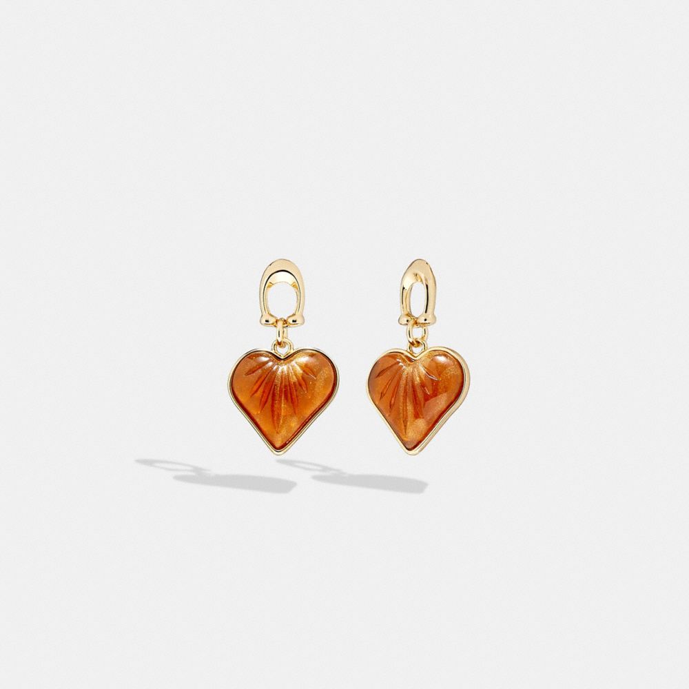 Signature Heart Drop Earrings