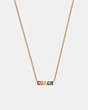 COACH®,LOGO VARSITY NECKLACE,Metal,Gold/Multi,Front View