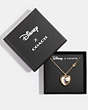 COACH®,DISNEY X COACH VILLAINS HEART NECKLACE,Brass,Gold/Multi,Front View