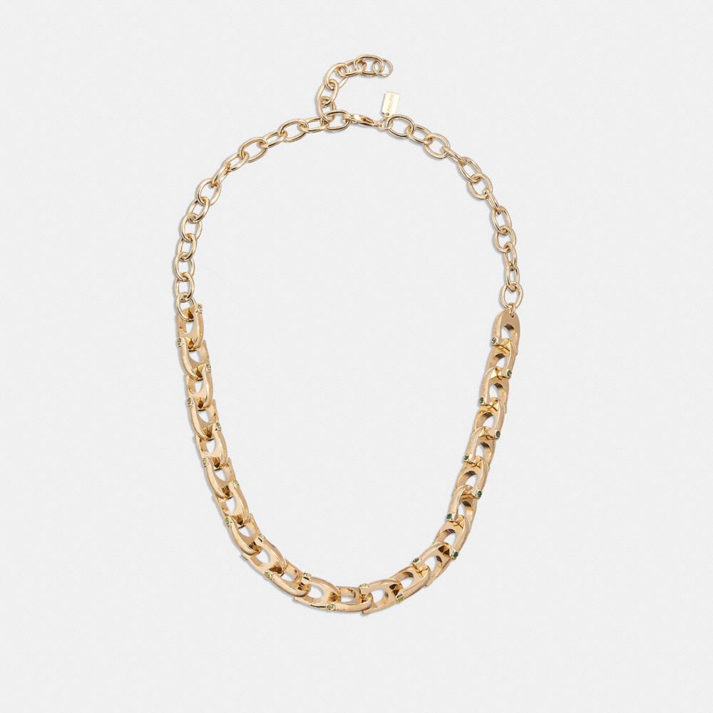 Chunky Oval Gold Chain Handle Strap