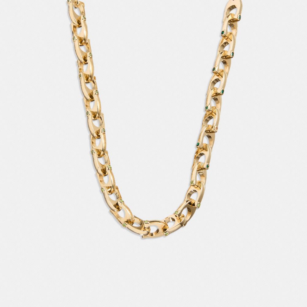 Chunky Oval Gold Chain Handle Strap