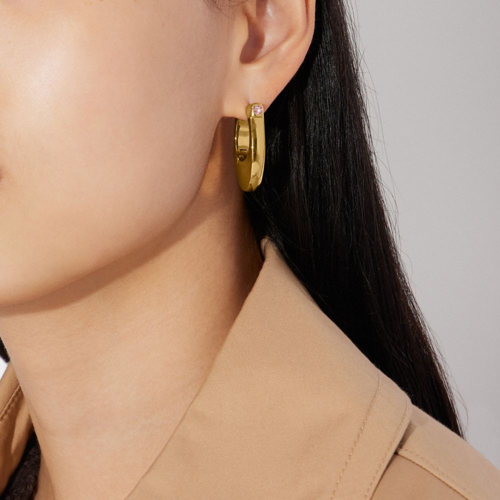 COACH® | Chunky Signature Hoop Earrings