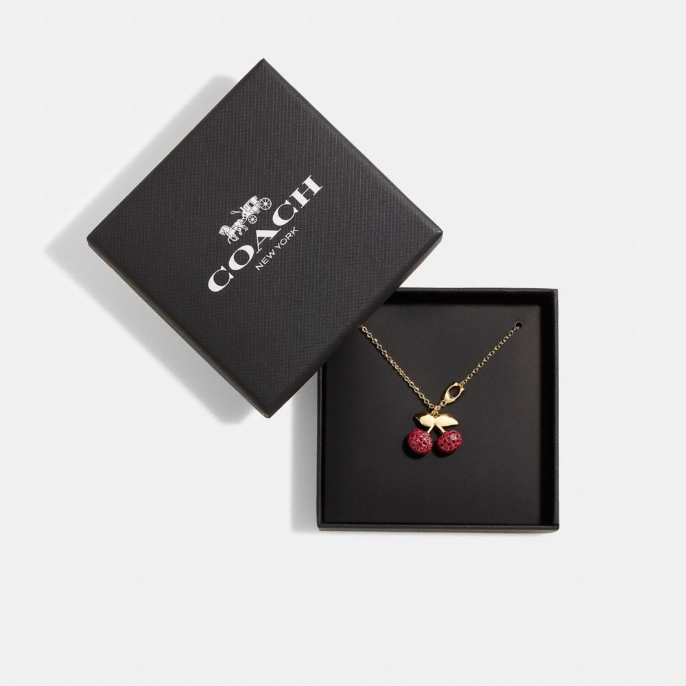 Pavé Cherry Pendant Necklace