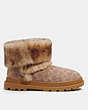 COACH®,BOOT IN SIGNATURE SHEARLING,Tan,Angle View