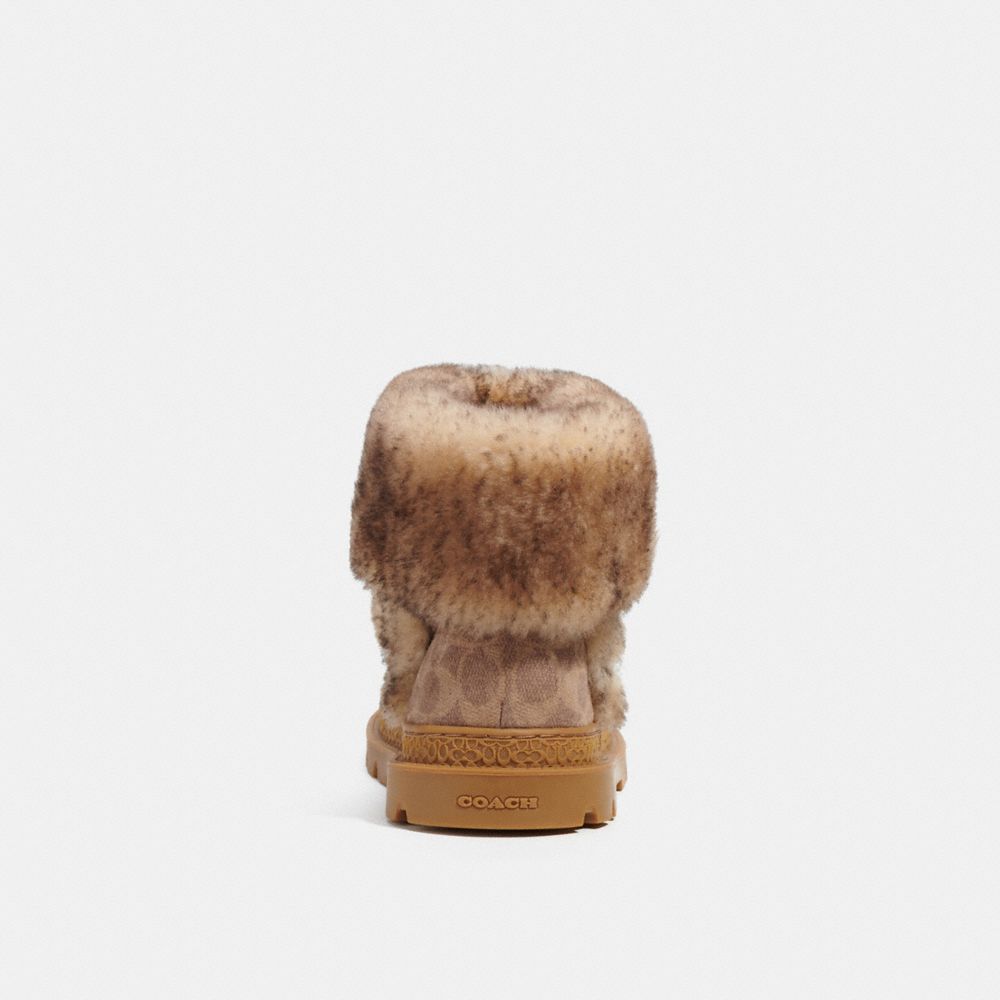 COACH®,BOOT IN SIGNATURE SHEARLING,Tan,Alternate View