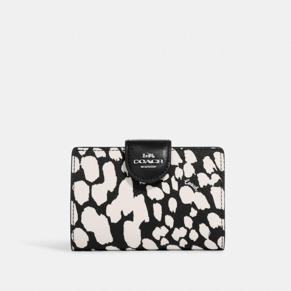 COACH®  Medium Corner Zip Wallet With Houndstooth Print