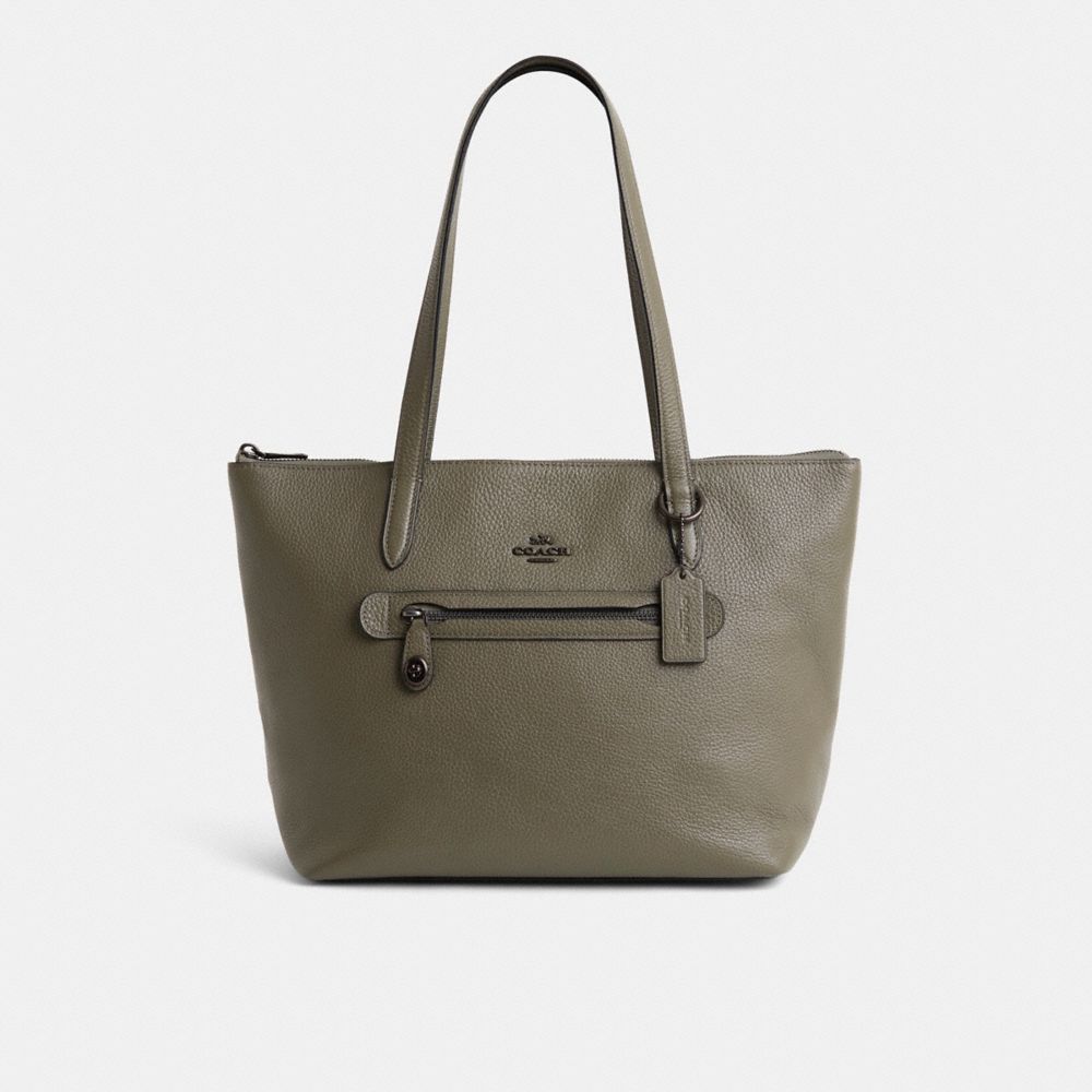 COACH®,Restored Taylor Tote,Tote,Metal,Logo,Gold Metal,Casual,,Front View