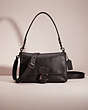 COACH®,RESTORED SOFT TABBY SHOULDER BAG,Smooth Leather,Medium,Pewter/Black,Front View