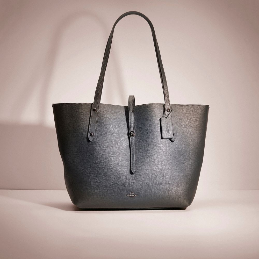 COACH Market Tote In Refined Pebble Leather in Metallic