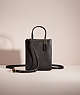 COACH®,RESTORED MINI CASHIN TOTE,Smooth Leather,Brass/Black,Front View