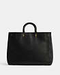 COACH®,ROGUE 39 IN REGENERATIVE LEATHER,Leather,X-Large,Brass/Black,Back View