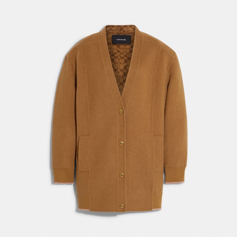 COACH® | Double Face Wool Cardigan