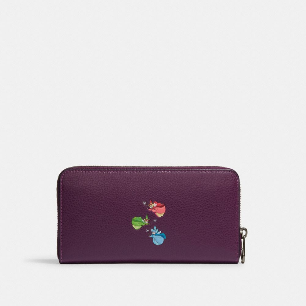 Coach purple floral discount wallet