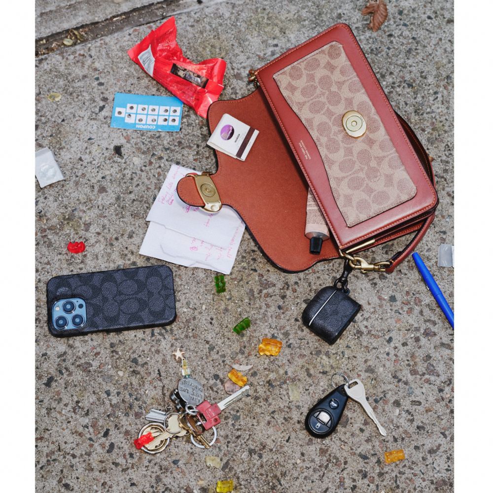 COACH®,Airpods 3 Rd Generation Case In Signature Canvas,,Detail View