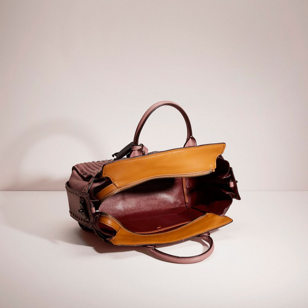 Upcrafted Coach Double Swagger With Colorblock Quilting And Rivets