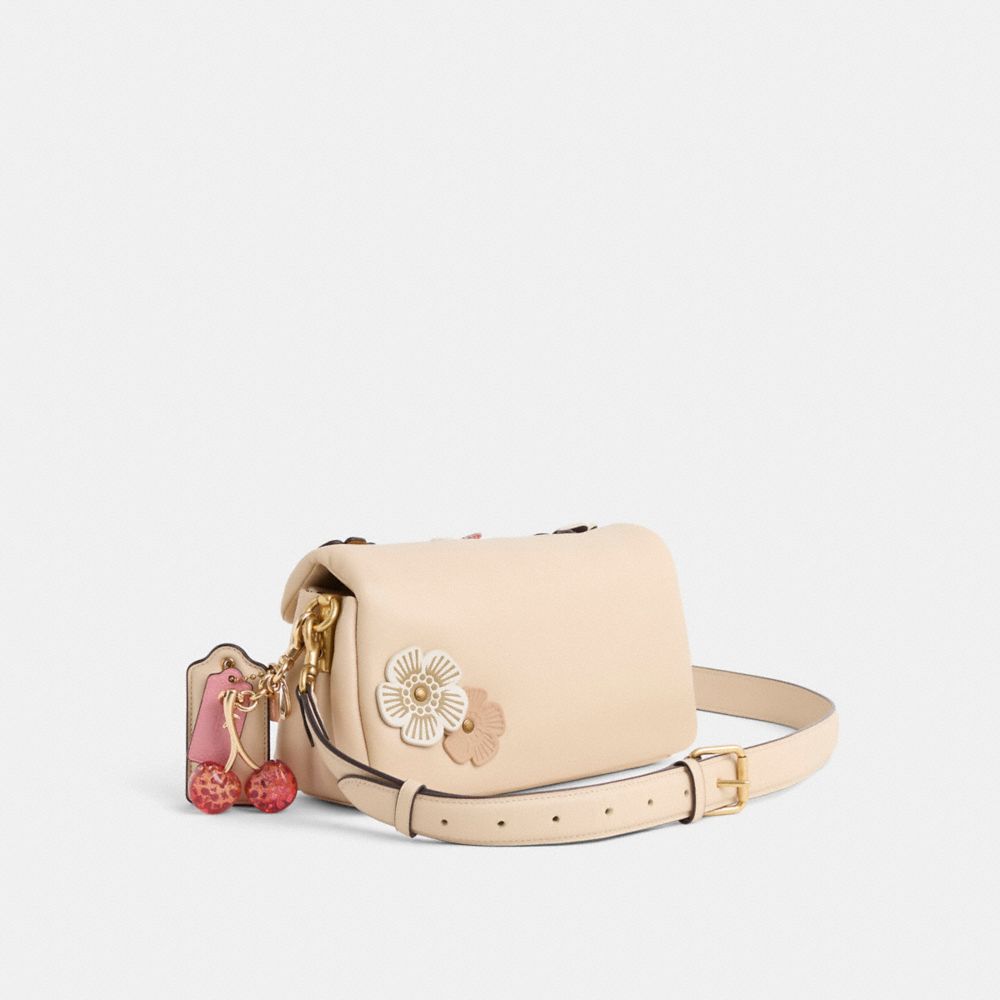 COACH®,Upcrafted Pillow Tabby Shoulder Bag 26,Cream,Angle View