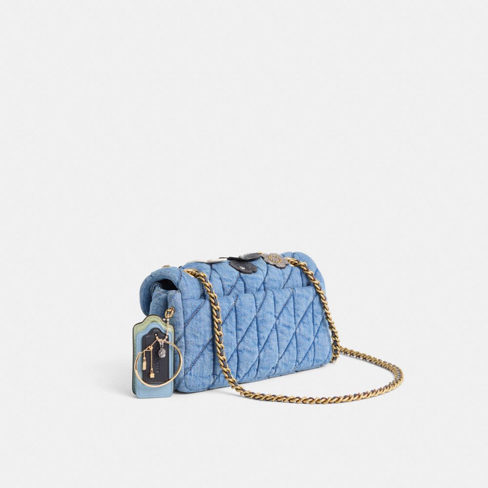 COACH®,Upcrafted Tabby Shoulder Bag 26 With Quilting,Blue,Angle View