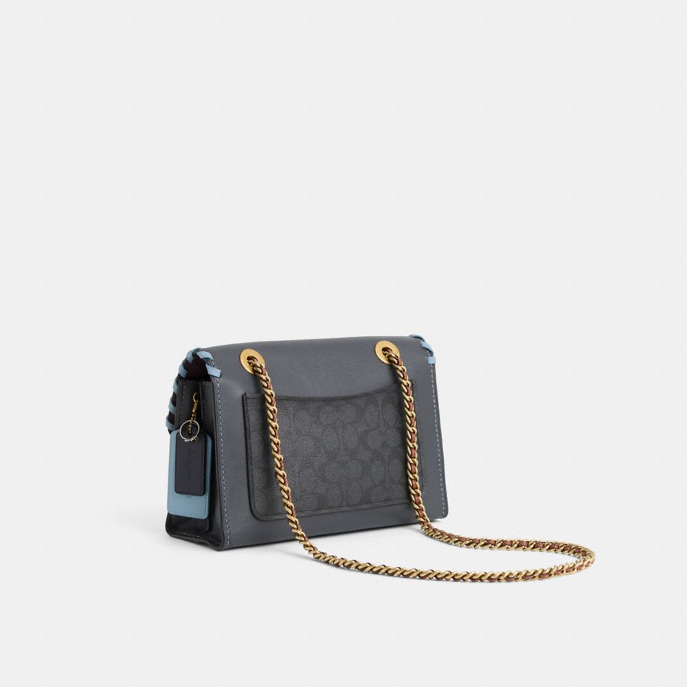 COACH®,Upcrafted Parker In Colorblock Signature Canvas,Black,Angle View