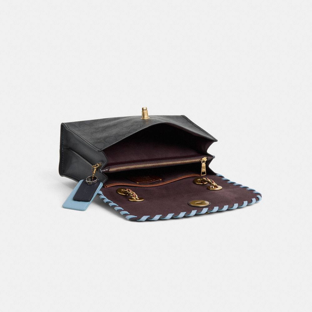 COACH®,Upcrafted Parker In Colorblock Signature Canvas,Black,Inside View,Top View