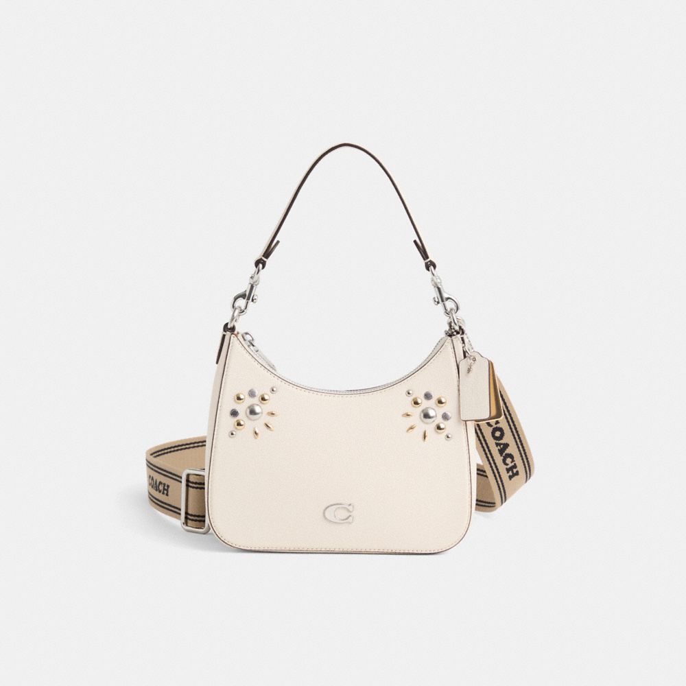 Coach Upcrafted Hobo Crossbody With Signature Canvas In Chalk
