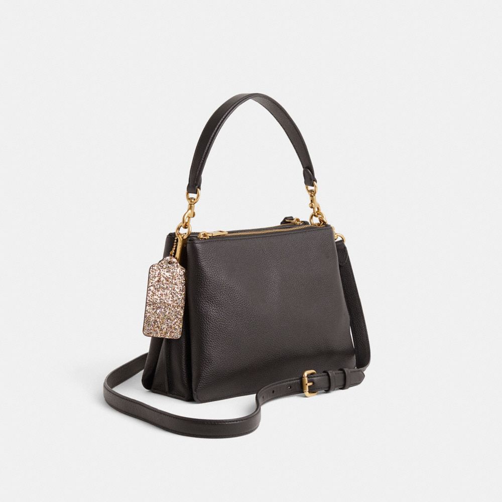 COACH®,Upcrafted Double Zip Shoulder Bag,,Angle View
