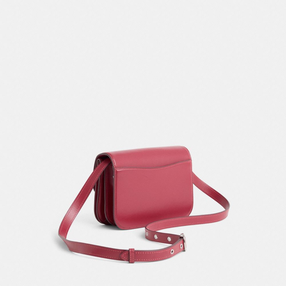 Coach Upcrafted Idol Bag In Silver/enamel Red