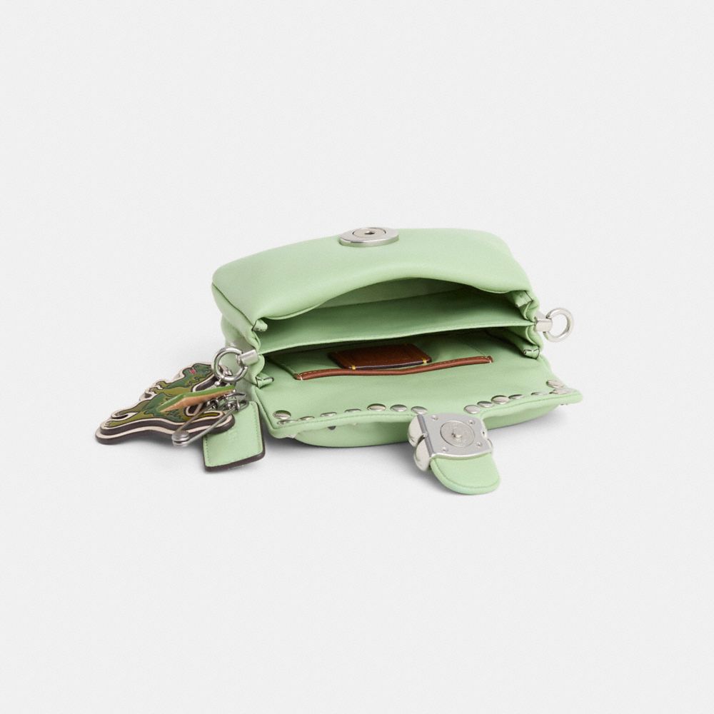 COACH®,Upcrafted Pillow Tabby Shoulder Bag 18,Green,Inside View,Top View