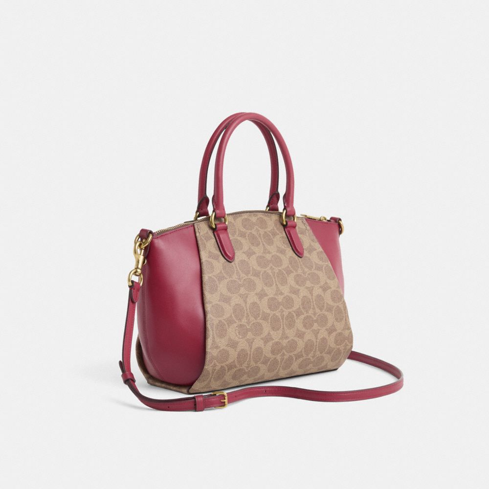 COACH®,Upcrafted Elise Satchel,Brown,Angle View