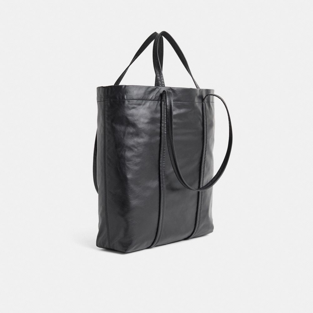 COACH®,Upcrafted Hall Tote,Black,Angle View