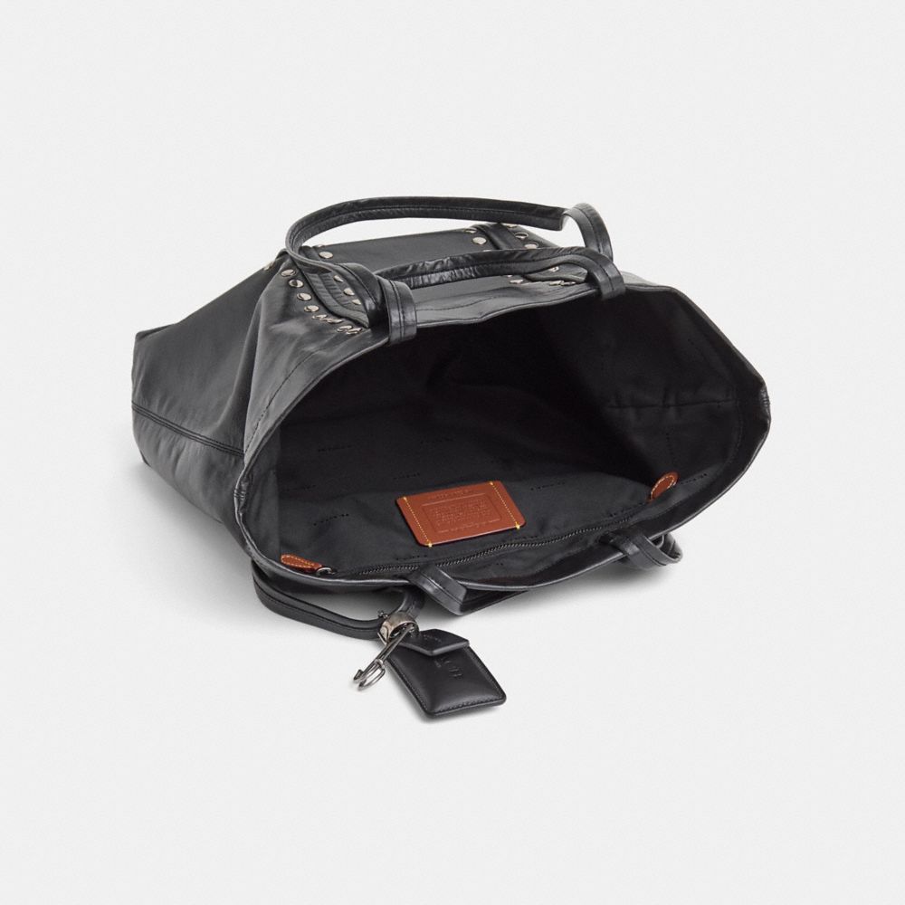 COACH®,Upcrafted Hall Tote,Black,Inside View,Top View