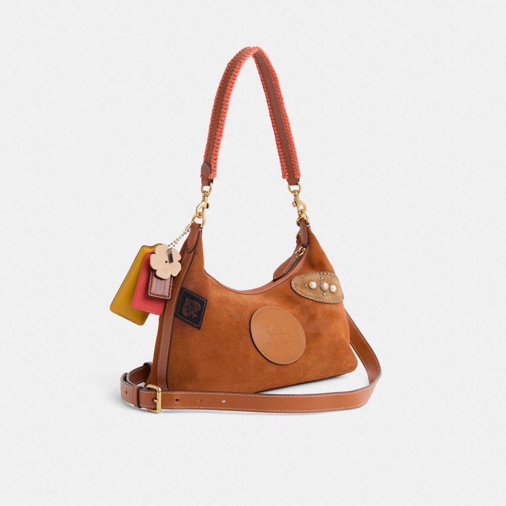 COACH®,Upcrafted Juliet Shoulder Bag,,Angle View
