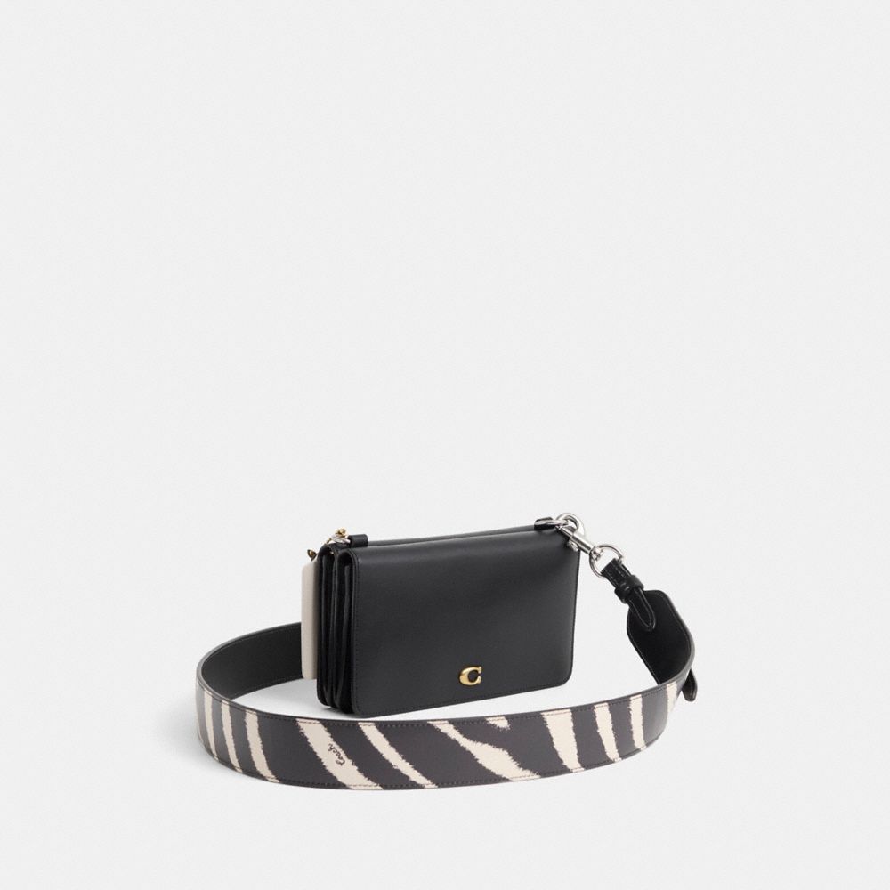COACH®,Upcrafted Double Up Crossbody Creation,Black,Angle View